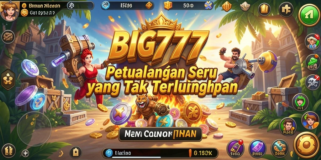 Gameplay seru dalam BIG777 dengan lingkungan petualangan yang menantang.