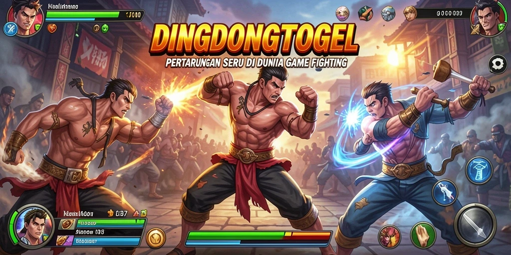 Tangkapan layar gameplay DINGDONGTOGEL memperlihatkan pertarungan yang intens.