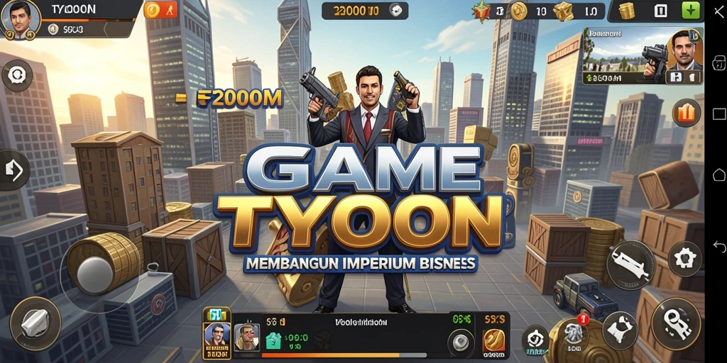 Gameplay seru F200M dalam mengelola bisnis.