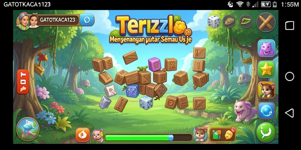 Screenshot utama GATOTKACA123 menampilkan gameplay Puzzle yang seru.