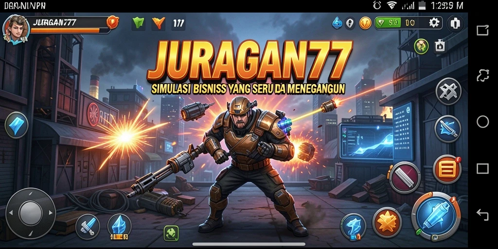 Screenshot utama JURAGAN77 menampilkan gameplay seru dan interaktif.