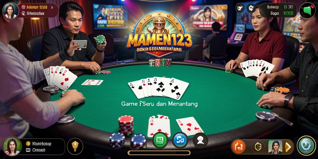 Gameplay MAMEN123 yang mendebarkan dan penuh strategi Poker.