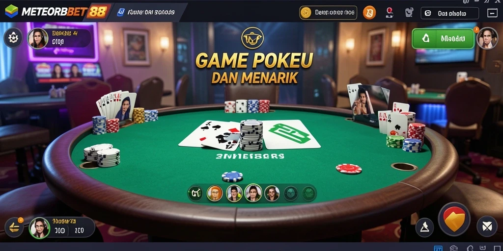 Gameplay Poker yang seru dan menantang di METEORBET88.