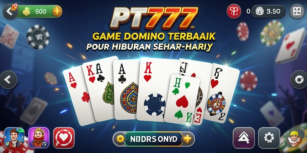 Tampilan gameplay PT777 dalam permainan Domino yang seru.