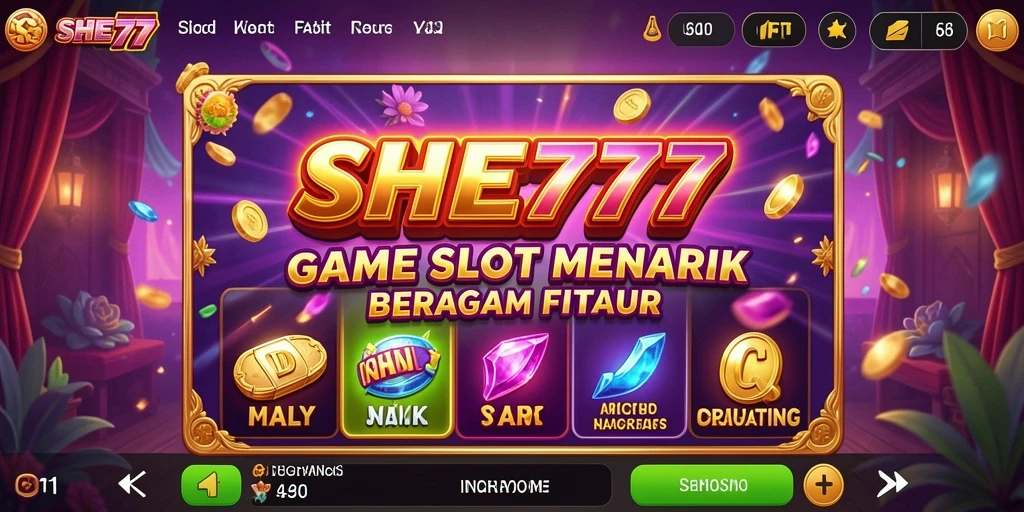 tampilan gameplay SHE777 yang penuh warna dan menarik perhatian.